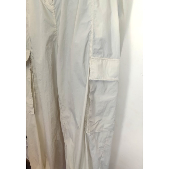 Zara Parachute Jumpsuit XL Halter Cargo Gorp Plunge ECRU Cream NWT Limited Belt - Picture 4 of 16